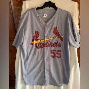 MLB Stephen Piscotty #55 Gray Road St. Louis Cardinals Baseball Jersey- men’s XL